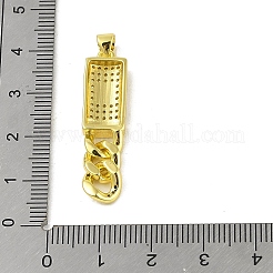 Pendentifs avec zircon cubiques à micro-pavés en laiton&nbsp;KK-E111-08G