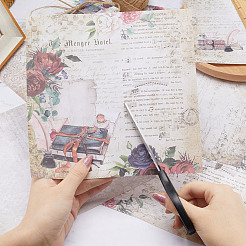 12 Uds. 12 almohadillas de papel para álbum de recortes florales&nbsp;DIY-WH0430-010