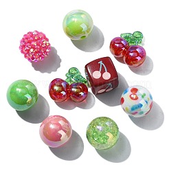 45 kit de 9 styles de perles rondes en plastique et de perles acryliques&nbsp;MACR-CJ0002-45