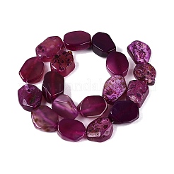 Chapelets de perle en agate naturelle teinte&nbsp;G-Q606-23E-05