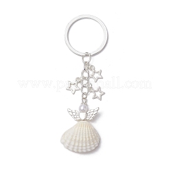 3 porte-clés en coquillage naturel de 3 styles&nbsp;KEYC-JKC00973