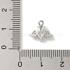 Pendentifs avec zircon cubiques à micro-pavés en laiton&nbsp;KK-K371-20P