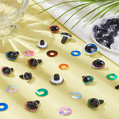 28 Stück 14 Stile halbrunde Plastikaugen für Puppen zum Basteln&nbsp;DOLL-LP0001-09