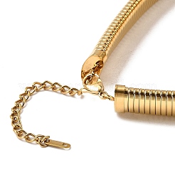 Collane a catena piatta a serpente in acciaio inossidabile 304 con placcatura ionica (IP) per donna&nbsp;NJEW-U049-01G-01