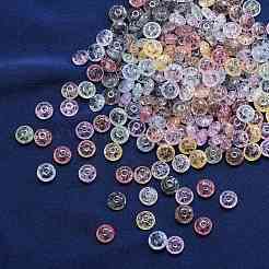 500pcs 10 Farben Knisterglasperlen&nbsp;GLAA-SZ0001-56