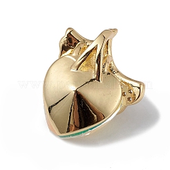 Colgantes de circonio cúbico transparente micro pavé de latón chapado en oro real de 18k&nbsp;KK-C015-24G-04