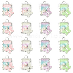 20 Stück 4 Farben Legierung Emaille Anhänger&nbsp;FIND-YW0017-91