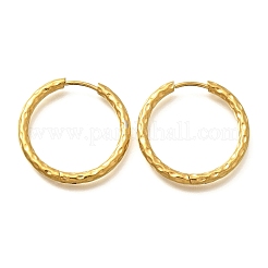 Boucles d'oreilles créoles en acier inoxydable 304 pour femmes&nbsp;EJEW-M068-12F-G