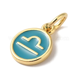 Echte 18 Karat vergoldete Messing Emaille Charms&nbsp;KK-L216-001G-K05