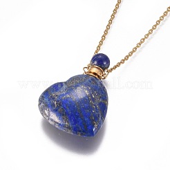 Lapis lazuli naturel collier pendentif bouteille ouvrable&nbsp;G-K295-A02-G