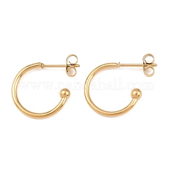 Pendientes de acero inoxidable 304 en forma de C&nbsp;EJEW-Z154-01G-02