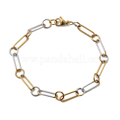 Ovale Gliederkettenarmbänder aus 304 Edelstahl für Damen&nbsp;LS-BJEW-D377-01B