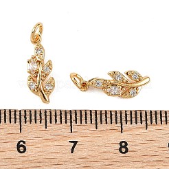 Breloques en laiton Shegrace avec micro-pavé de zircone cubique transparente&nbsp;XGRQ4N990-718G