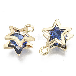 Latón micro cubic zirconia encantos&nbsp;X-KK-N235-034C