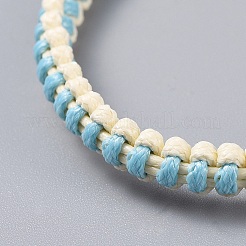 Bracelets en corde tressée de polyester ciré&nbsp;BJEW-JB04342-05