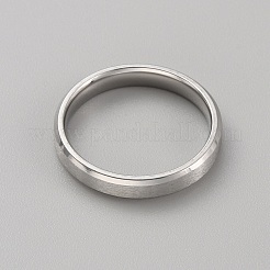 201 Edelstahl schlichter Bandring für Männer und Frauen&nbsp;RJEW-WH0015-06E
