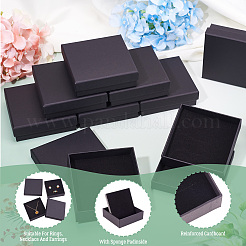 Set di scatole per gioielli in carta di cartone riempito di cotone kraft da 18 pz&nbsp;CBOX-TA0001-11