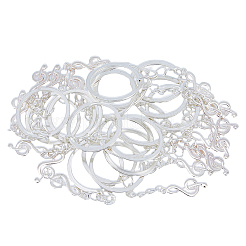 Porte-clés pendentifs clé de sol en alliage de style tibétain&nbsp;KEYC-FH0001-22