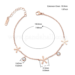 Bracelets de cheville à breloques en acier inoxydable&nbsp;JA157A