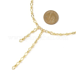 Messing-Lasso-Halsketten mit ovalen Gliedern für Damen&nbsp;NJEW-JN05637
