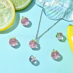 6 pièces 3 styles pendentifs de fruits en résine transparente&nbsp;FIND-YW0005-65