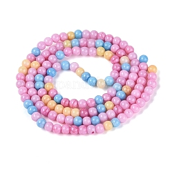 Perles de verre craquelé opaques à effet ombré&nbsp;GLAA-Q106-01A-A08