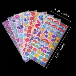 14 Blatt 7 wasserfeste selbstklebende Laser-Kunststoff-Aufkleber&nbsp;DIY-SZ0002-72