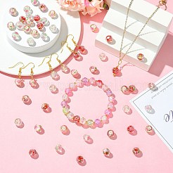 20 pz perline di lampwork in lamina fatte a mano&nbsp;FOIL-SZ0001-03B