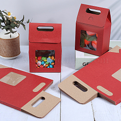 Cajas de regalo de papel rectangulares con ventana transparente&nbsp;CON-WH20003-02E