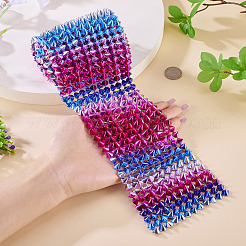 1 Yard 12-reihige Harz Spike Ohrstecker Kegel Flatback Punk Rock Trim Mesh Perle Handwerk&nbsp;FIND-TA0006-73C