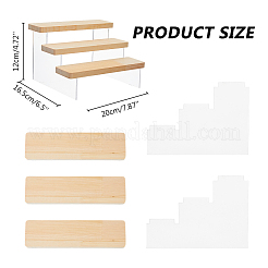 Les figurines en acrylique transparent à 3 étage présentent des élévateurs&nbsp;ODIS-WH0329-69
