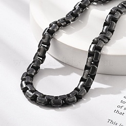 304 Edelstahl-Boxkettenarmbänder für Damen und Herren&nbsp;BJEW-A031-04A-AS