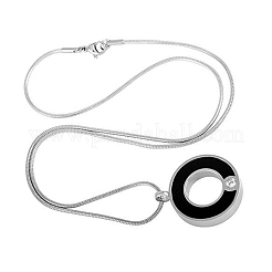 Collier commémoratif en acier inoxydable 304 pour femme&nbsp;PW-WGA4BEB-01