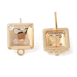 Risultati dell'orecchino a perno in ottone con pavé di zirconi chiari&nbsp;KK-N256-02G-B