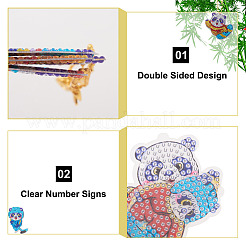 2 ensembles 2 kits de porte-clés panda sportifs de peinture de diamant de style diy&nbsp;DIY-TA0003-80