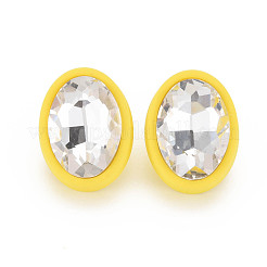 Ovale Ohrstecker aus Kristall-Strassen mit 925 Sterlingsilberstiften für Frauen&nbsp;MACR-S275-037A