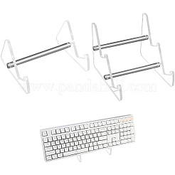 2 Stück 2 Stil Acryl-Tastaturständer mit platinbeschichteten Eisenstützen&nbsp;ODIS-CP0001-13