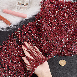 5 m glitzernde Spitzenborte aus Polyesterquaste&nbsp;OCOR-OC0001-38B