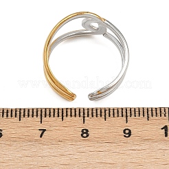 Verstellbare Manschettenringe aus 304er Edelstahl für Damen&nbsp;RJEW-B135-01GP-08