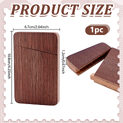 Porte-cartes fin en bois de noyer&nbsp;CON-WH0095-218