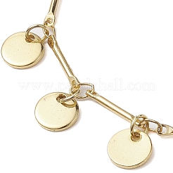 Braccialetti con ciondolo a disco in acciaio inossidabile 304&nbsp;BJEW-JB10560