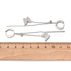 Pendientes de aro de acero inoxidable 304&nbsp;EJEW-F393-15P
