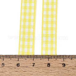Ruban de satin polyester à carreaux simple face&nbsp;SRIB-T009-10A