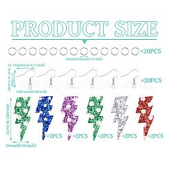 Kits de fabrication de boucles d'oreilles pendantes en imitation cuir&nbsp;DIY-TA0010-70A