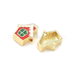Perline natalizie in ottone smaltato&nbsp;KK-I474-G17