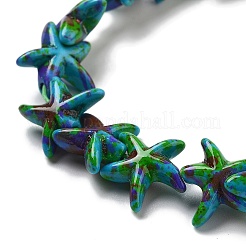 Brins de perles synthétiques teintes en turquoise&nbsp;G-P507-04P