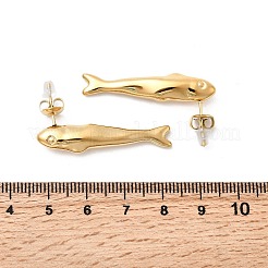 Ohrstecker mit Fischmotiv aus 304 Edelstahl&nbsp;EJEW-K268-49G