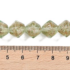 Handgemachte Glasperlen Goldsand&nbsp;LAMP-Q036-04F