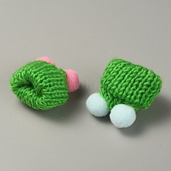 Häkel-Minimütze aus Wolle mit doppeltem Bommelball&nbsp;DIY-WH0032-56G