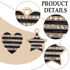 20 colgante de aleación con esmalte y rhinestone&nbsp;ALRI-SC0001-65